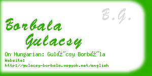 borbala gulacsy business card